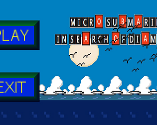 Micro submarine in search of diamonds