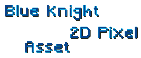 Blue Knight 2D pixel asset
