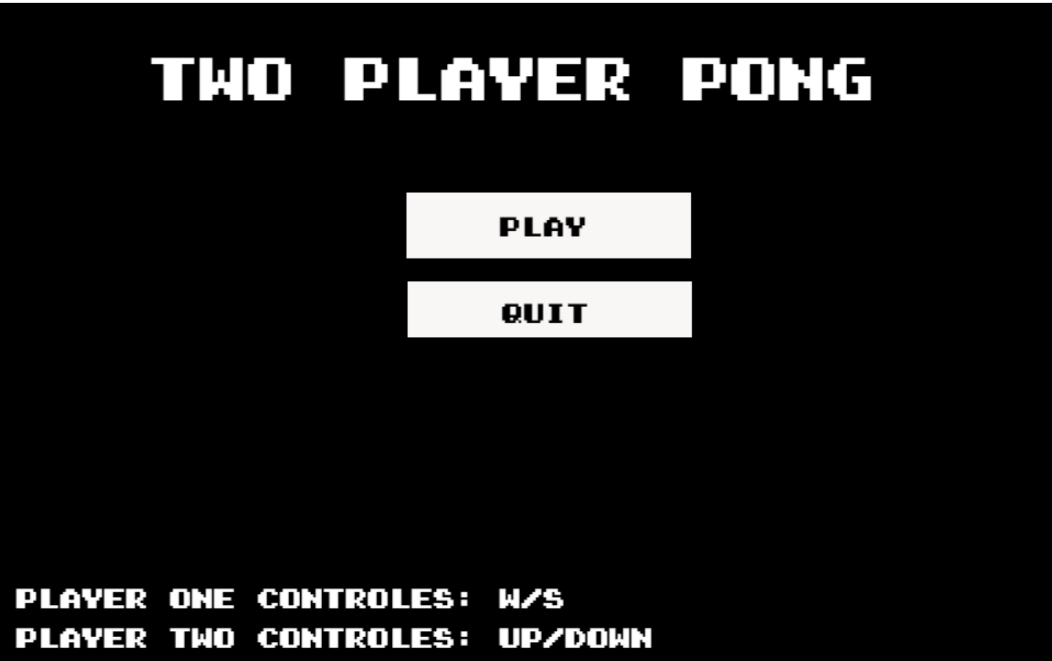 Two player pong