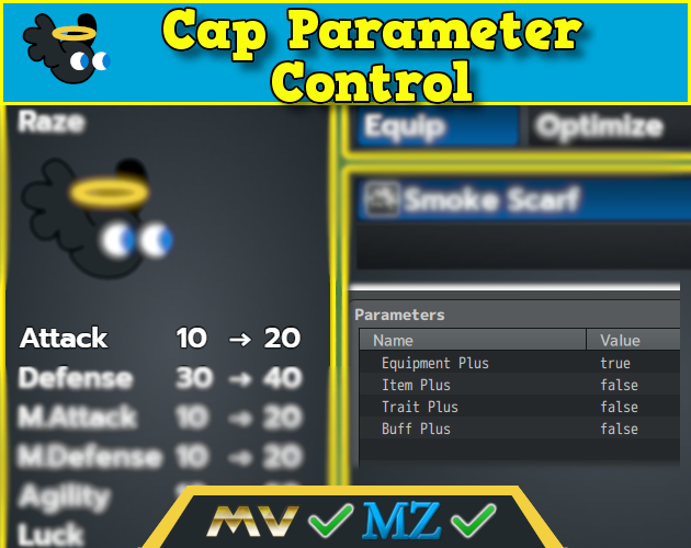 Hakuen Studio Cap Parameter Control for RPG Maker MV MZ