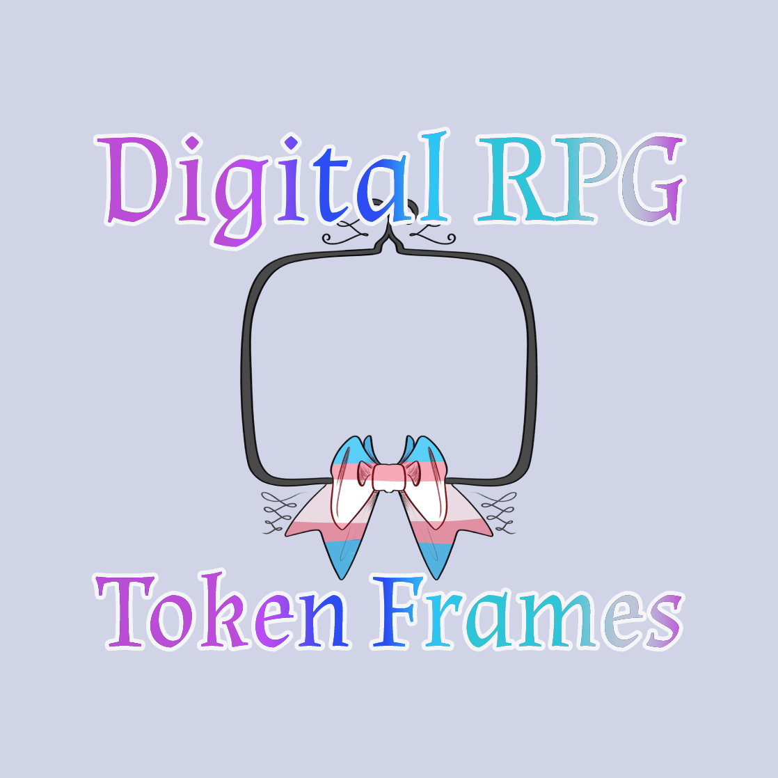 Digital TTRPG Token Frames - Pride Bows by wirewitchgames