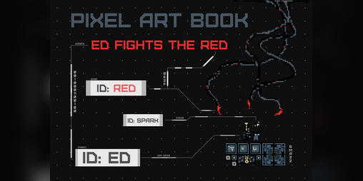 Cover image for Ed Fights the Red Pixel Art Book