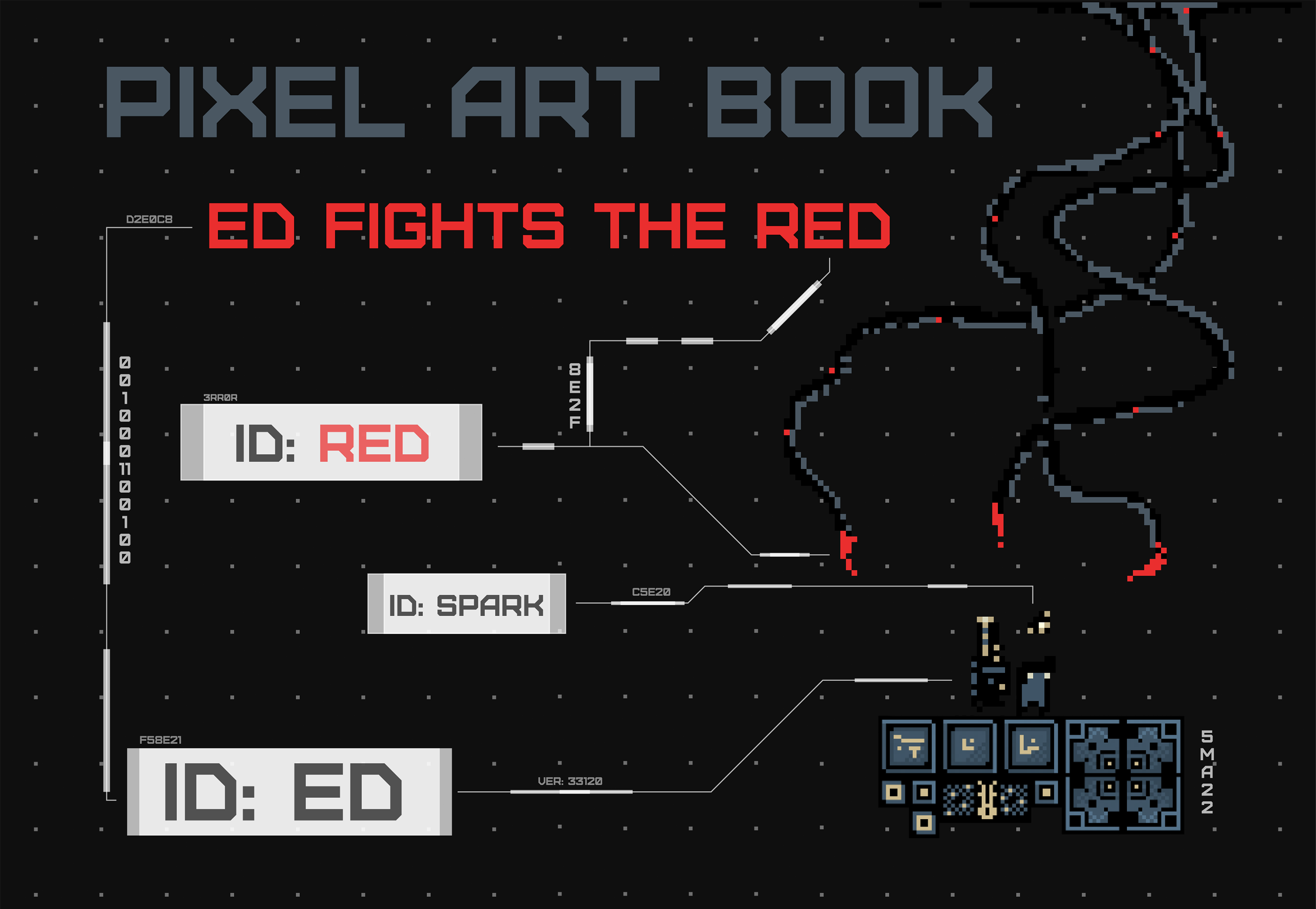 Ed Fights the Red Pixel Art Book