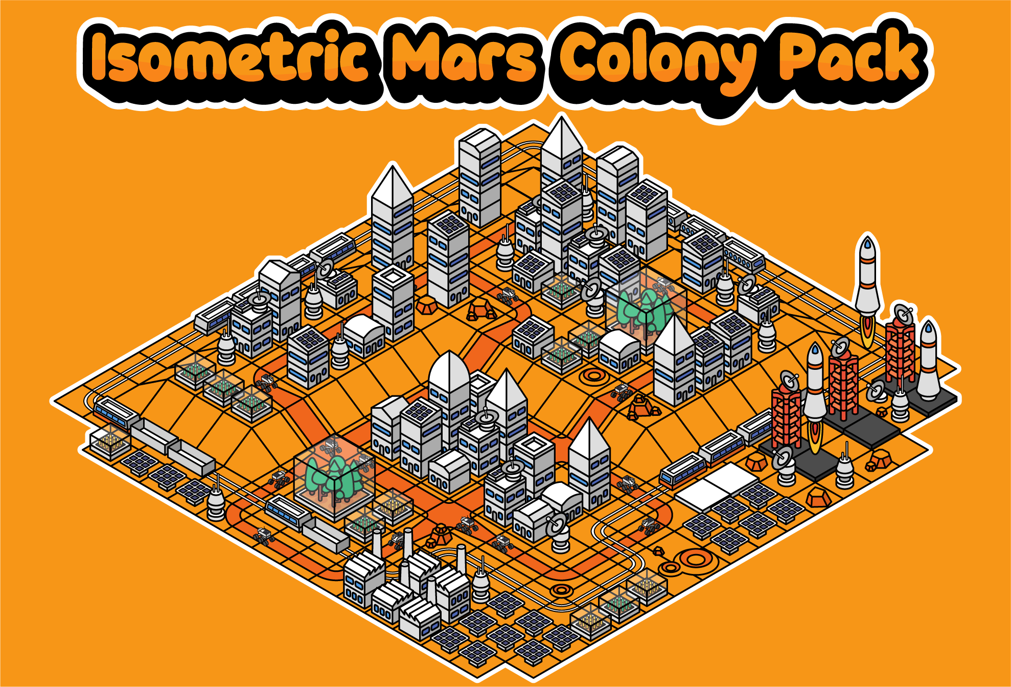 Isometric Mars Colony Pack