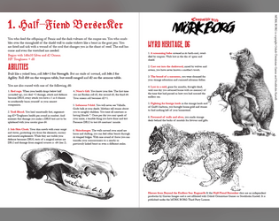 Half-Fiend Berserker: A class for MÖRK BORG (Playtest)  