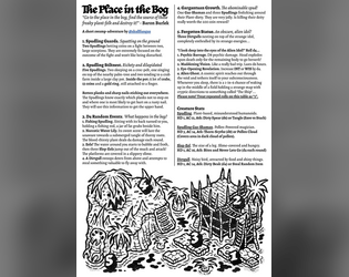 The Place in the Bog   - Swamp adventure for paper-and-pen rpgs 
