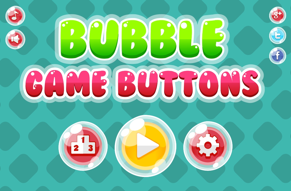 Free Bubble Game Button Pack