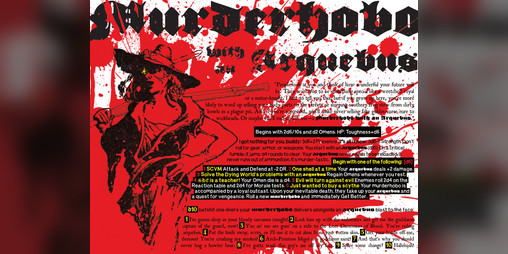 Cover image for Murderhobo with an Arquebus: a character class for MÖRK BORG