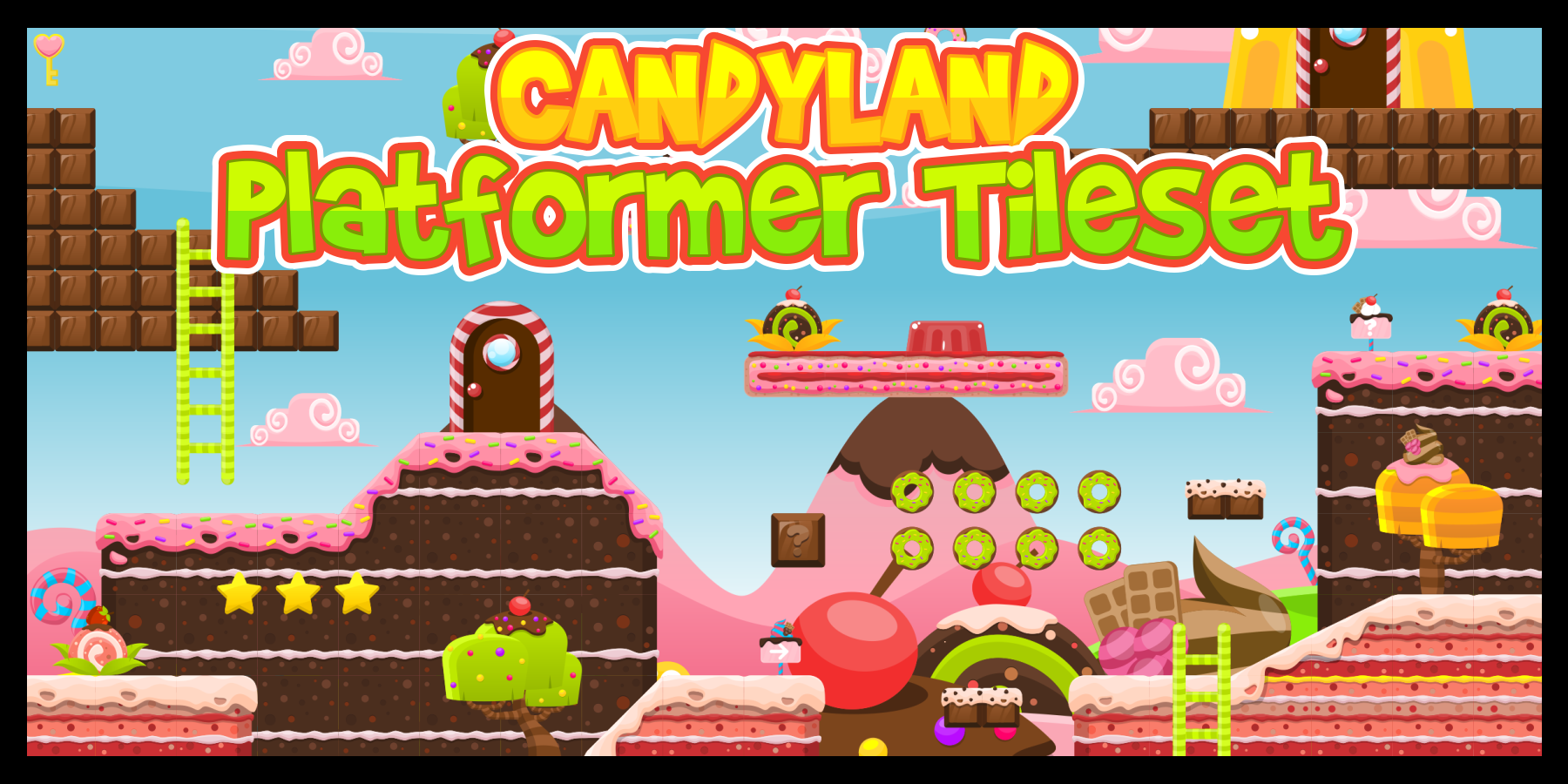 Candyland Platformer Tileset