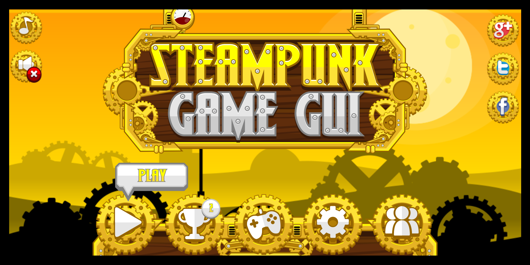 Steampunk Game GUI