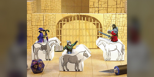 Cover image for Papercraft Mounts for RPG Miniatures