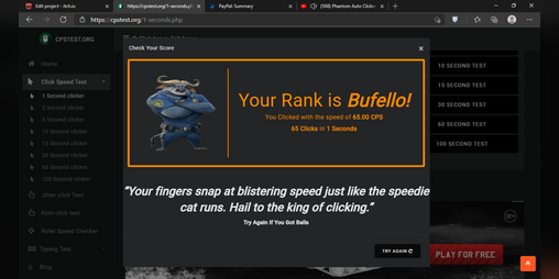 Check Your Click Speed With CpsTest.Org