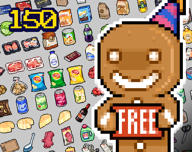 Free Pixel foods by ghostpixxells