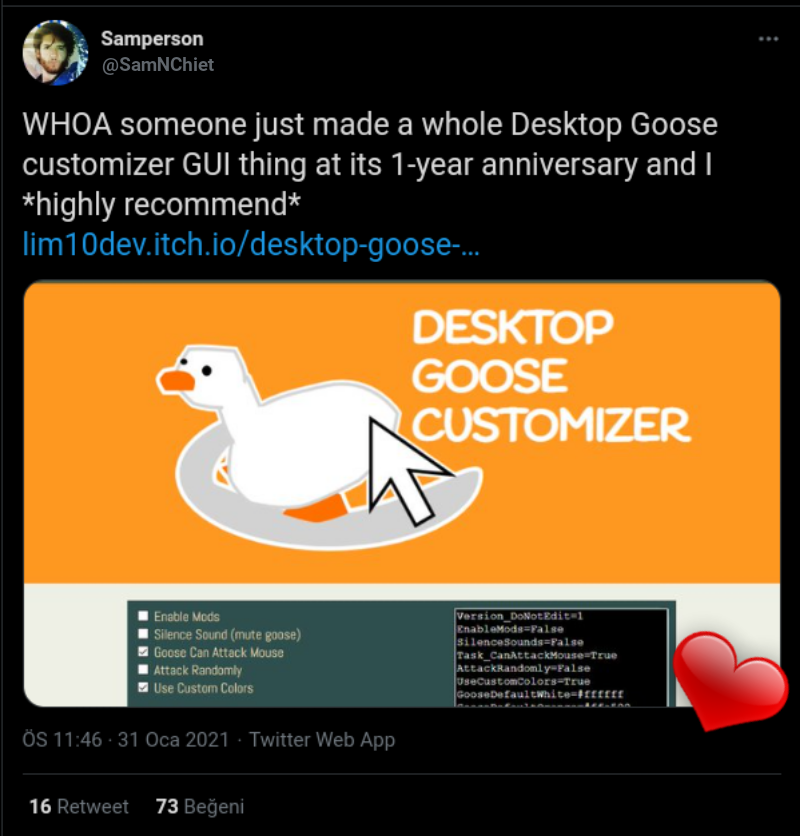 Someone made a goose that you download and it messes with your computer.  (Credit - SamNChiet) : r/pcmasterrace
