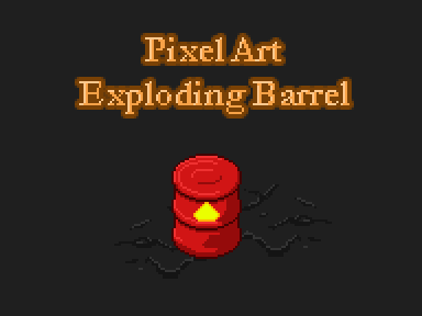 Pixel Art Exploding Barrel By Nick Noir