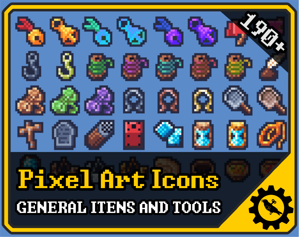 RPG Icon Pack - General Itens and Tools by Clockwork Raven