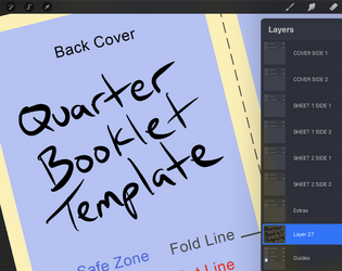 Quarter Zine Booklet Template   - Templates for creating your own quarter page sized booklet. 