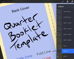 Quarter Zine Booklet Template  