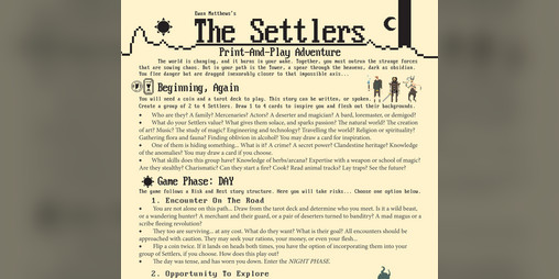 Cover image for The Settlers Print-And-Play Adventure