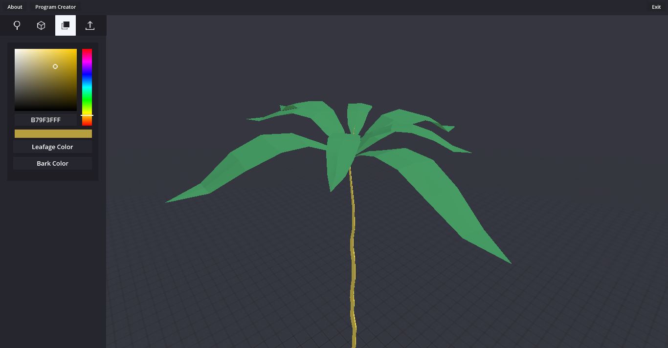 CodePen - Low Poly Tree Generator