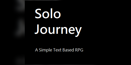 Cover image for Solo Journey