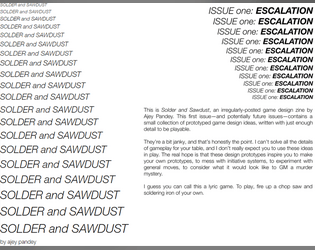 Solder and Sawdust: Issue 01: ESCALATION  