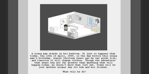 Cover image for A young man stands in his bedroom