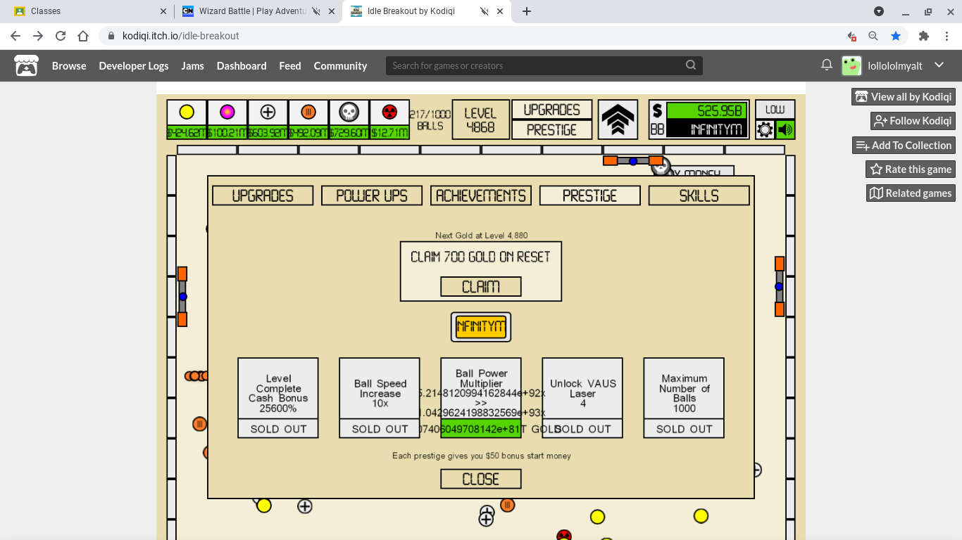 Comments 106 to 67 of 1116 - Idle Breakout by Kodiqi