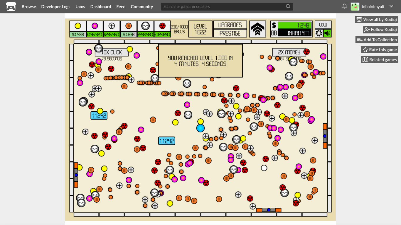 Comments 333 to 294 of 1101 - Idle Breakout by Kodiqi