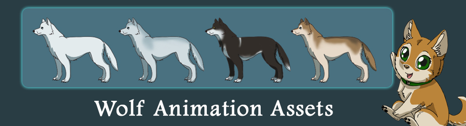 2D Wolf animation assets