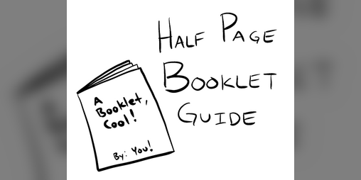 Cover image for Half Page Zine Booklet Guide