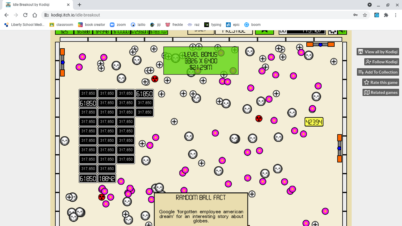 Comments 333 to 294 of 1101 - Idle Breakout by Kodiqi