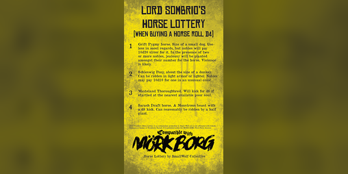 Cover image for Lord Sombrio's Horse Lottery