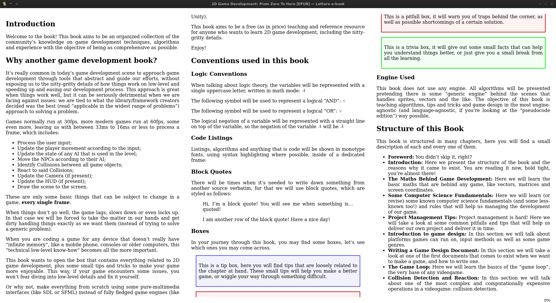 Screenshot of the WIP EPub Version of the book (2)