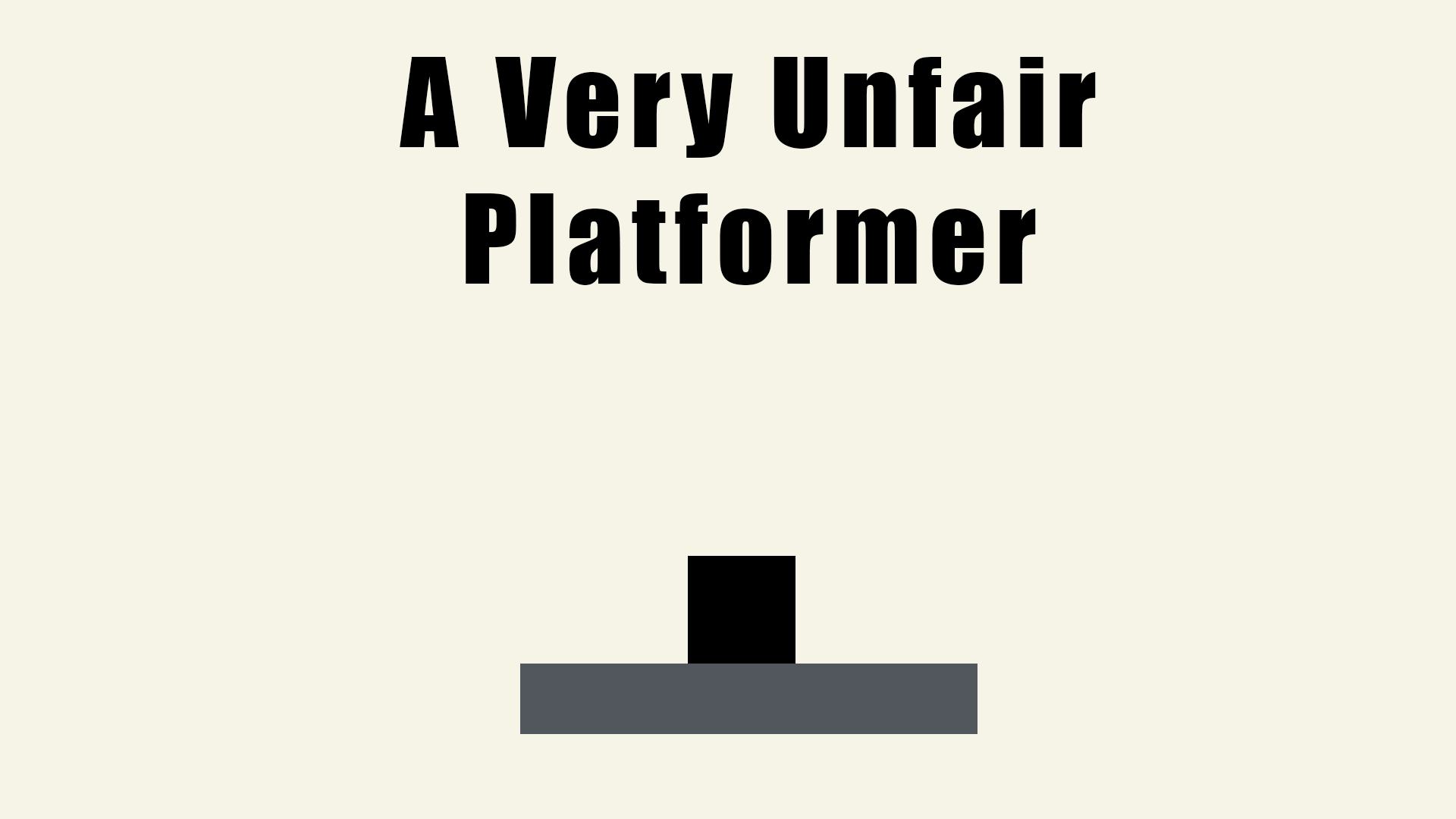 Cover image for A Very Unfair Platformer