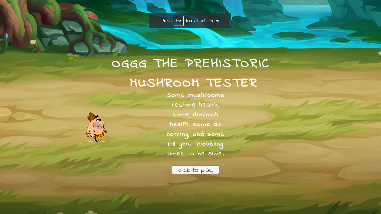 OGGG the prehistoric mushroom tester