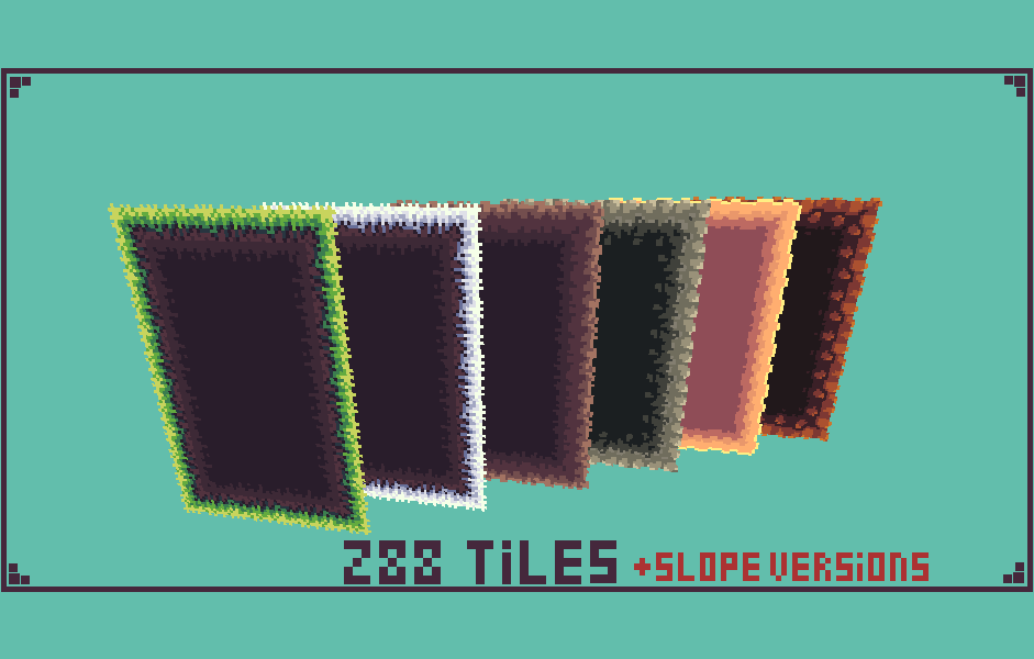 Pixel art 16x16 nature tiles