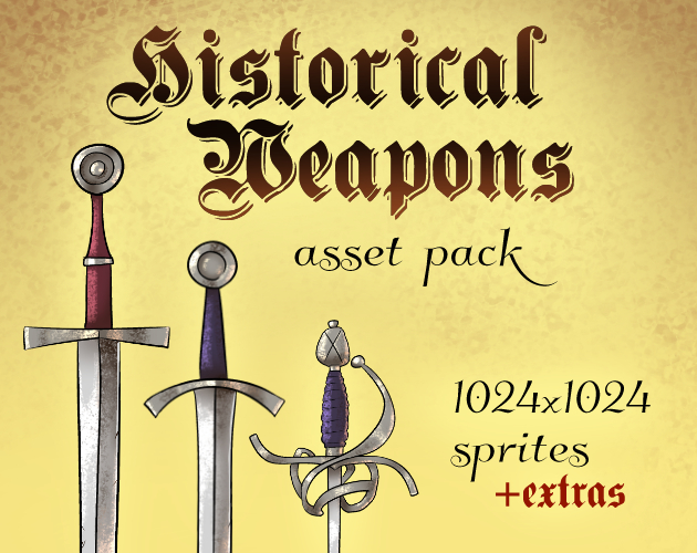 Historical Weapons Asset Pack 1024x