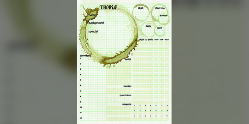 Cover image for TROIKA stained character sheet