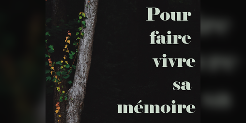 Cover image for Pour faire vivre sa mémoire
