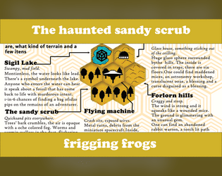 The haunted sandy scrub   - 1 hex, a few subhexes and a flying saucer 