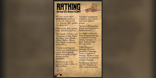 Cover image for RATKING: British Old School RPG