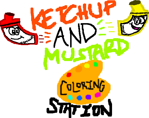 Ketchup And Mustard Coloring Station