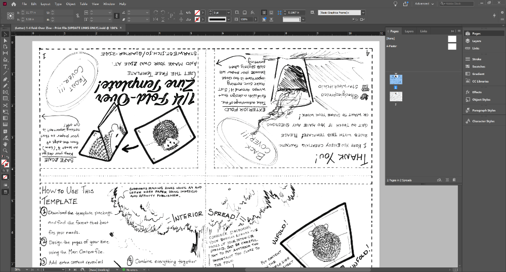 zine templates for pages