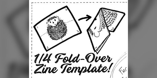 Cover image for Single-Sheet 1/4 Fold-Over Zine Template
