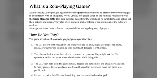 Cover image for What is a Role-Playing Game?