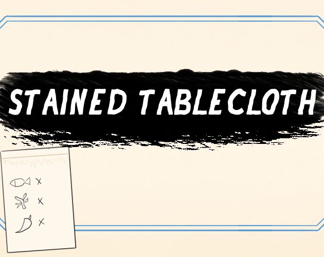 Stained tablecloth