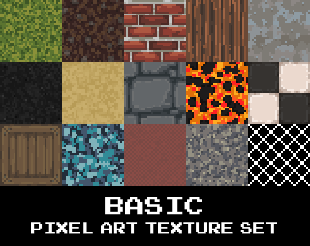 Pixel art texture set: Basic