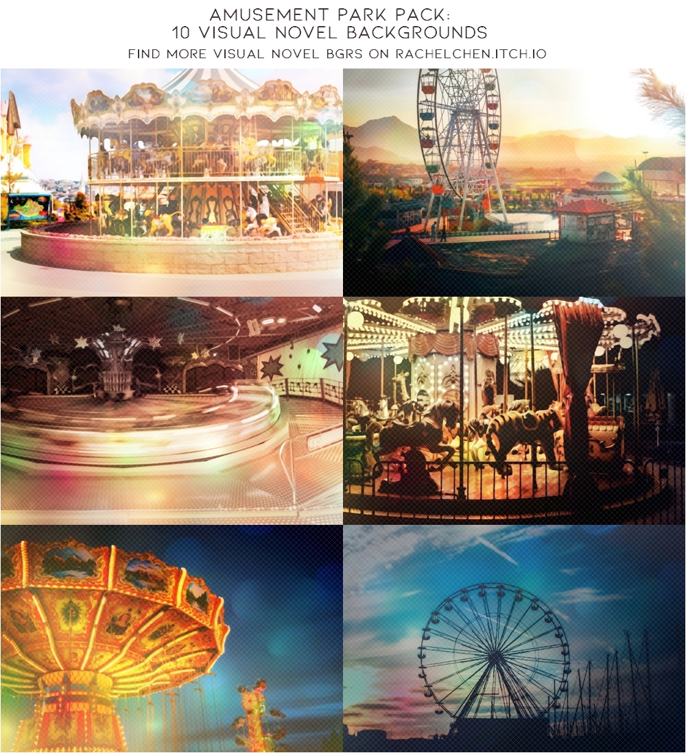 Amusement Park Pack: 10 Visual Novel Backgrounds by Rachel Chen