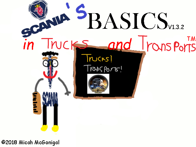 Cover image for Scania's Basics in Trucks and Transports V2 - ¡The Transporter update! - Baldi's Basics V1.3.2 Mod